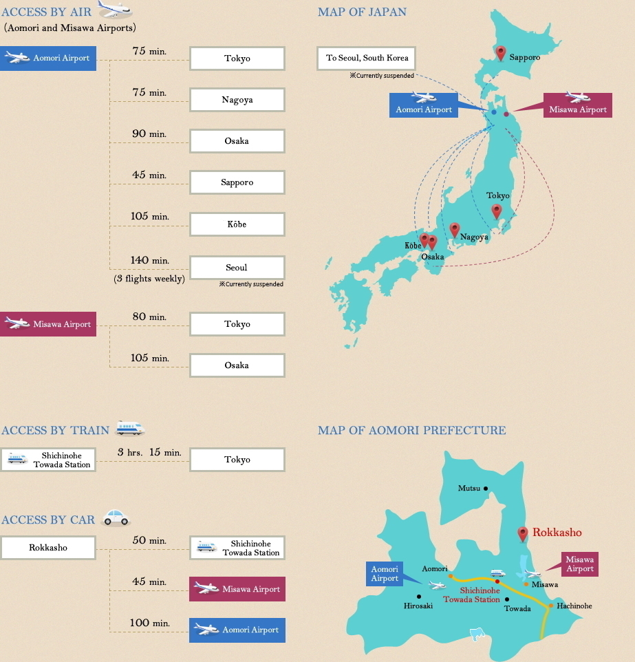 ROKKASHO VILLAGE OBUCHI LAKE TOWN AREA MAP